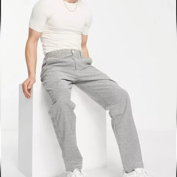 Levi's Premium XX Chino EZ Taper III Pants Trousers Black Grey Pattern Cotton S